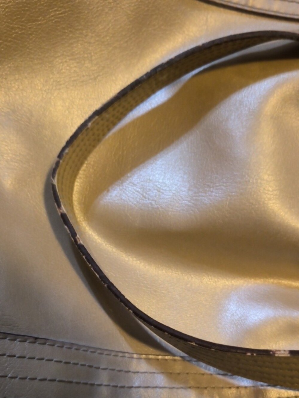 Axcess Metallic Cream Drawstring Tote - Picture 5 of 6